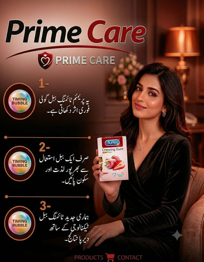 Durex CHEWING GUM Long Time For Male & Female 4 GUM - Buy in Pakistan